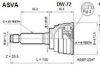 ASVA DW-72 Joint Kit, drive shaft